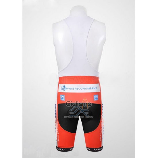 Katusha Ropa Ciclismo Culotte Corto 2012 Mangas Cortas Blanco y Naranja
